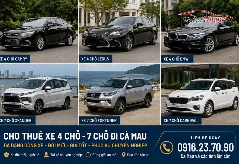 thue xe taxi tai ca mau
